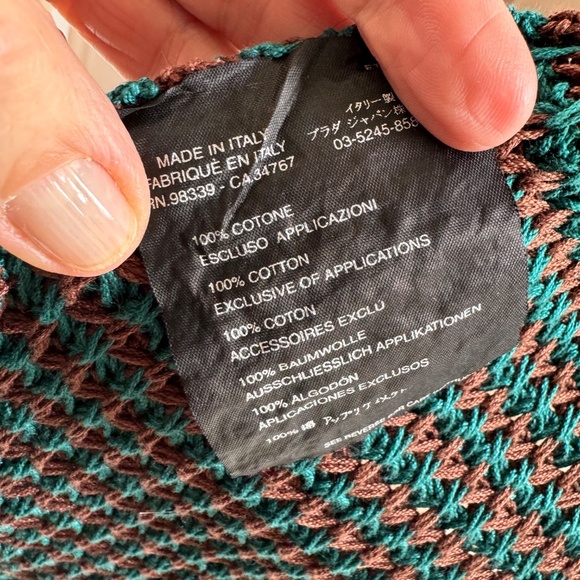 Authentic Prada Long Cardigan Sweater Vintage Green/Brown Stunning and unique. - Picture 15 of 16